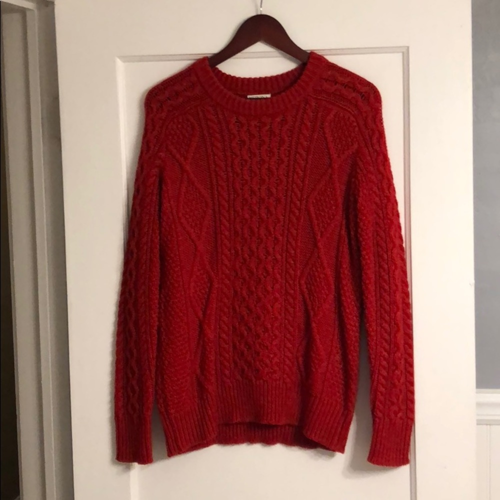 Merona Red Cable Knit Sweater